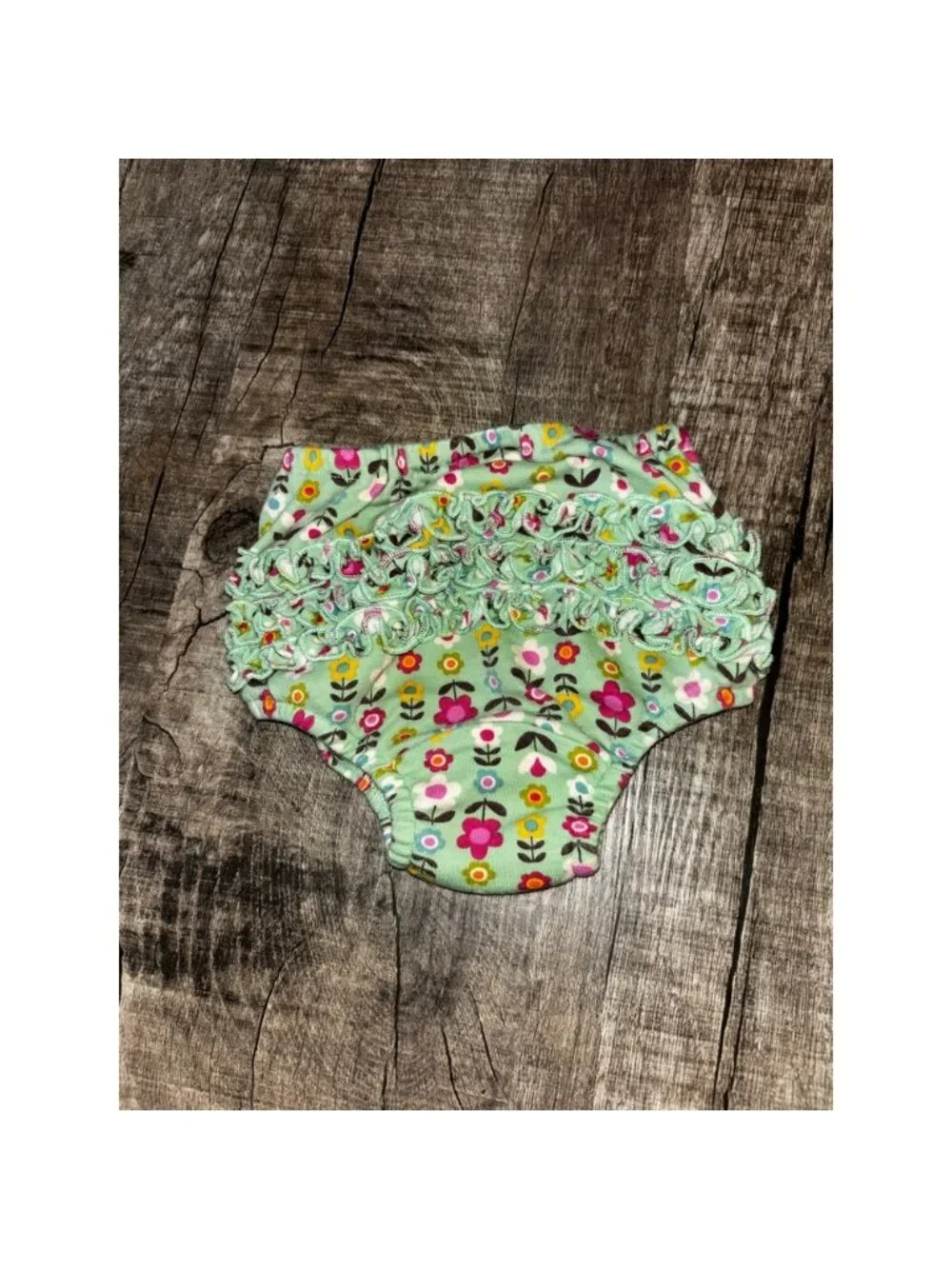 Vera Bradley Baby Ruffle Diaper Cover Bloomers Mint Green Floral 0-3 Months